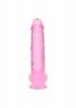 Realistyczne żelowe dildo penis na przyssawce różowy 25,4 cm